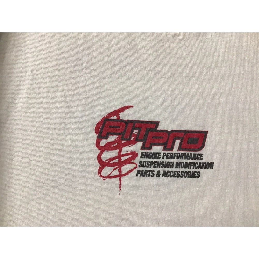 Vintage Pit Pro Motocross T-Shirt XL White Fruit of the Loom Braap Moto Graphic - Picture 3 of 5
